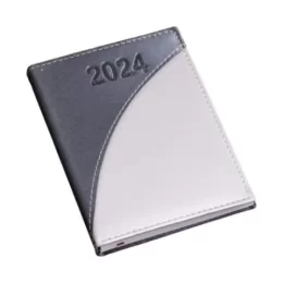 Agenda Diária Capa Metalizada Grafite com Prata LG160L