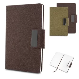 Caderno A5 em PU e Fibra de Café ou Chá AI-CAD440
