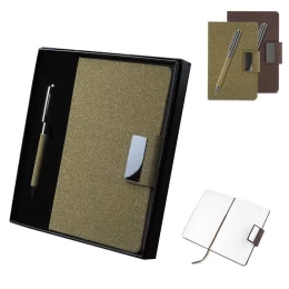 Kit escritório A5 em PU e Caneta Metalica AI-CAD445